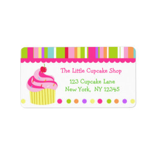 Étiquettes de adresse de retour de petit gâteau