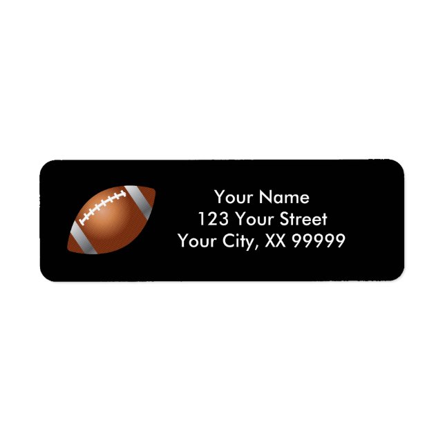 Étiquettes de adresse de retour du football dans (Devant)