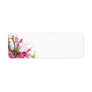Étiquettes de adresse de retour floraux