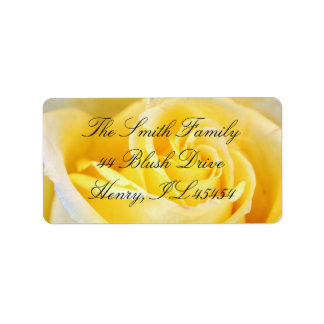 Étiquettes de adresse de rose jaune