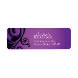 Étiquettes de adresse de salon de coiffure