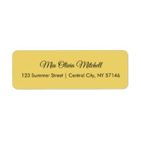 Étiquettes de adresse de script Jaune tendre coule