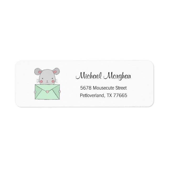 Étiquettes de adresse de souris, Stickers d'adress (Devant)