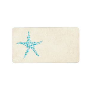 Étiquettes de adresse de Starfish Aqua Turquoise i