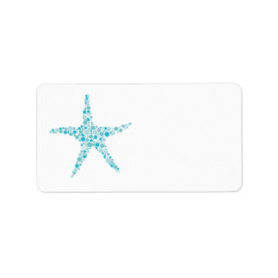 Étiquettes de adresse de Starfish Aqua Turquoise i