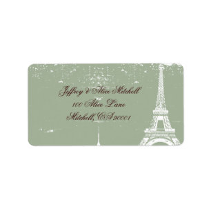 Étiquettes de adresse de Tour Eiffel