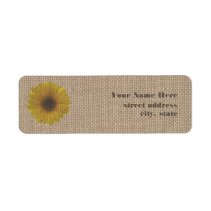 Étiquettes de adresse de tournesol inspirés par Bu