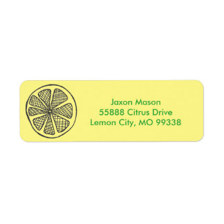 Étiquettes de adresse de tranches de citron