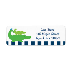 Étiquettes de adresse de très bon goût d'alligator
