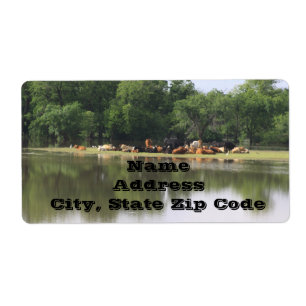 Étiquettes de adresse de vache