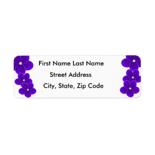 Étiquettes de adresse de violette africaine