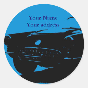 Étiquettes de adresse de voiture classique