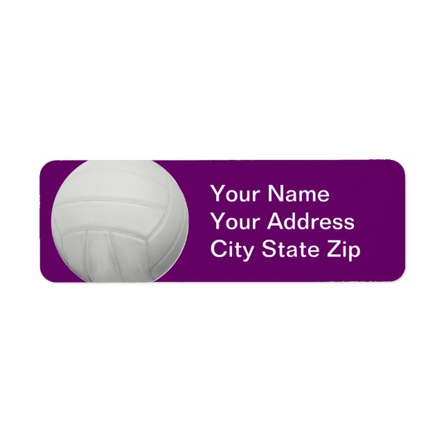 Étiquettes de adresse de volley-ball (Devant)