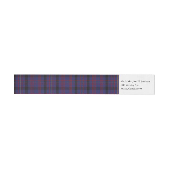 Étiquettes de adresse d'enveloppes à plaid Dundona (Individuel)