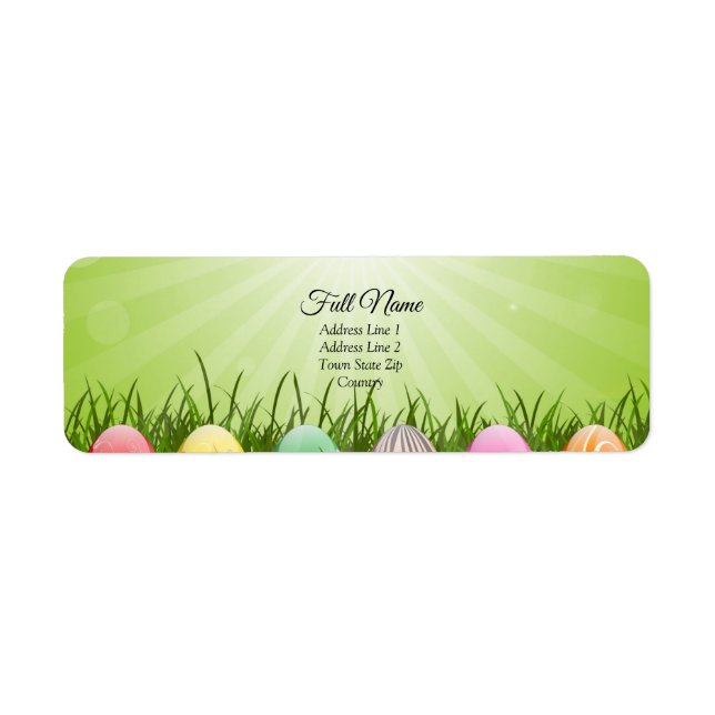 Étiquettes de adresse des oeufs de Pâques (Devant)