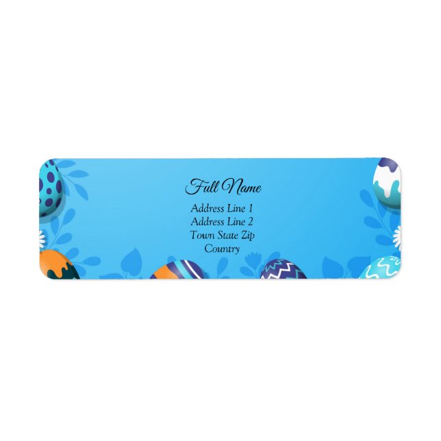Étiquettes de adresse des oeufs de Pâques (Devant)