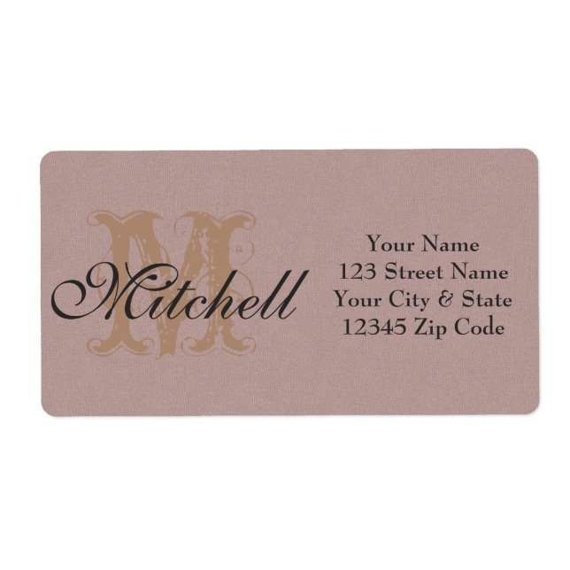 Étiquettes de adresse d'expédition blush personnal (Devant)