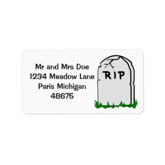 Étiquettes de adresse d'Halloween/Tombstone