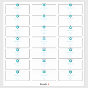 Étiquettes de adresse d'hôtes transparents, Aqua B
