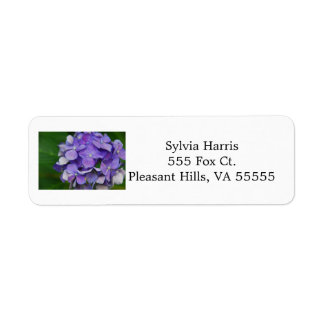 Étiquettes de adresse d'Hydrangea violet