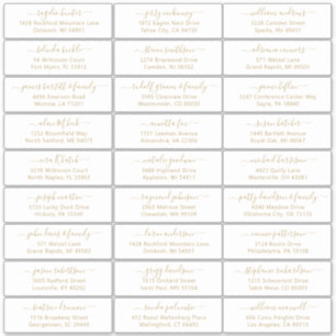 Étiquettes de adresse d'invités mariages personnal