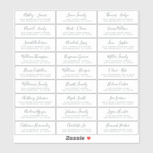 Étiquettes de adresse d'invités Mariages personnal