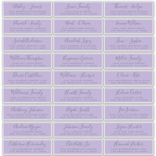 Étiquettes de adresse d'invités Mariages personnal