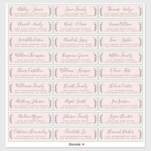 Étiquettes de adresse d'invités Mariages personnal