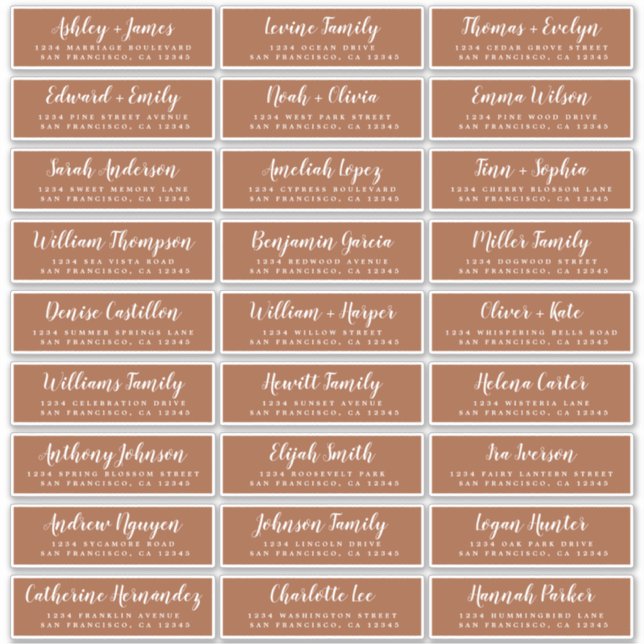 Étiquettes de adresse d'invités Mariages personnal (Devant)
