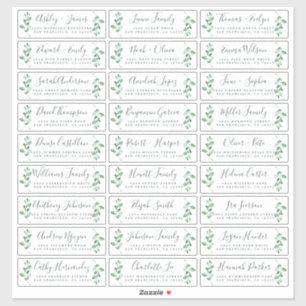 Étiquettes de adresse d'invités Mariages personnal