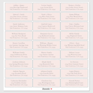 Étiquettes de adresse d'invités Mariages personnal