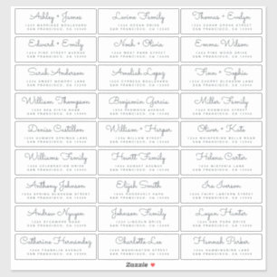 Étiquettes de adresse d'invités Mariages personnal