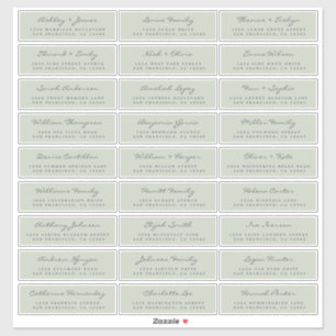 Étiquettes de adresse d'invités Mariages personnal