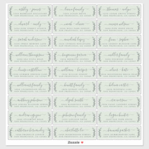 Étiquettes de adresse d'invités Mariages personnal