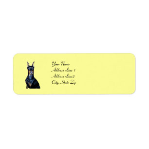 Étiquettes de adresse Doberman Pinscher