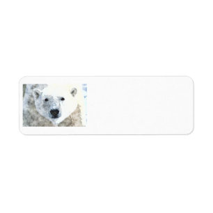 Étiquettes de adresse d'OURS BLANC