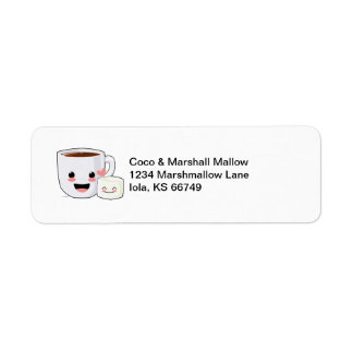 Étiquettes de adresse du cacao et du marshmallow