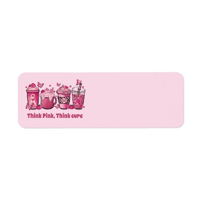 Étiquettes de adresse du cancer du sein (Devant)