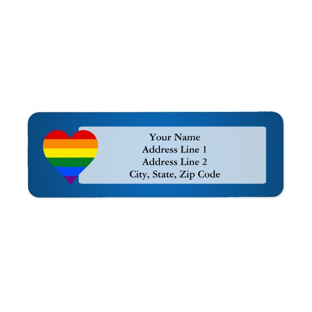 ÉTIQUETTES DE ADRESSE du coeur de la LGBT (Devant)