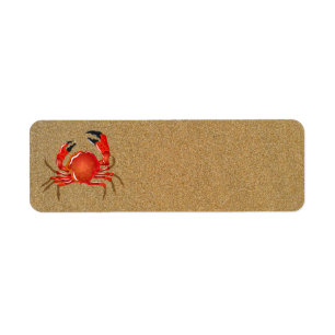 Étiquettes de adresse du crabe de l'alouette de sa