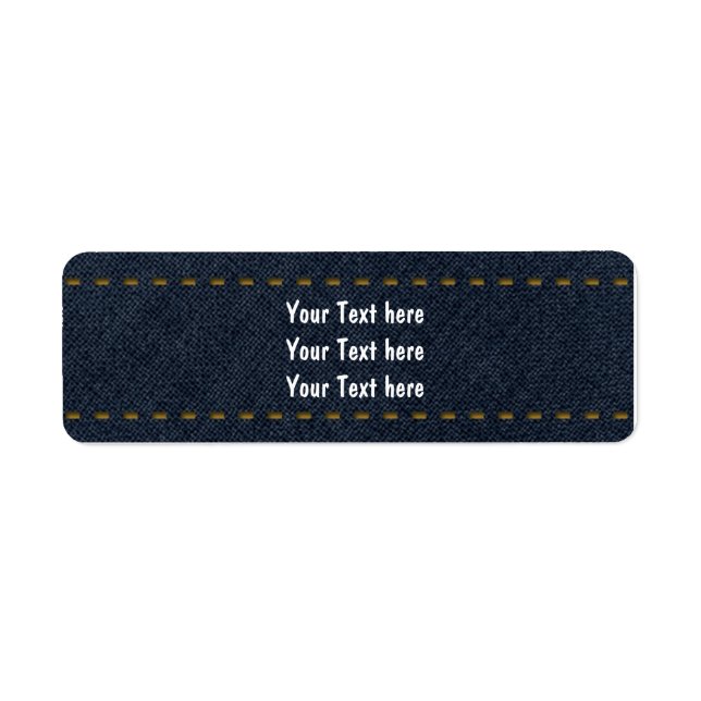 Étiquettes de adresse du Denim Jean Stitching Card (Devant)