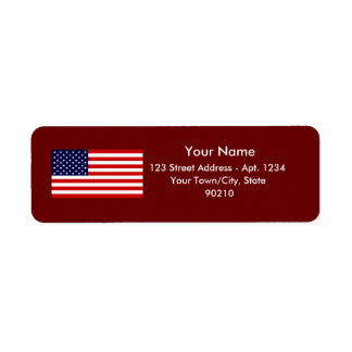 Étiquettes de adresse du drapeau américain