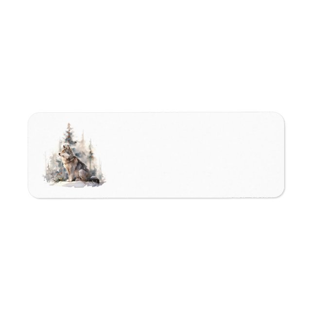 Étiquettes de adresse du loup d'hiver (Devant)