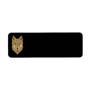 Étiquettes de adresse du loup d'or
