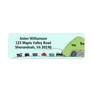 Étiquettes de adresse du train Kids Choo Choo
