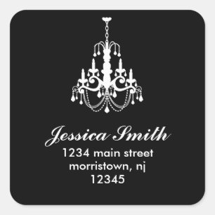 Étiquettes de adresse élégants de lustre