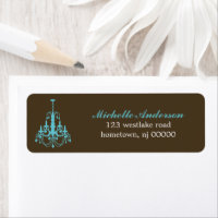 Étiquettes de adresse élégants de lustre