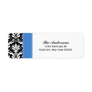 Étiquettes de adresse élégants de modèle Damask