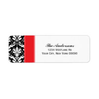 Étiquettes de adresse élégants de modèle Damask