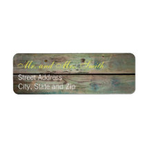 Étiquettes de adresse en bois d'écorce